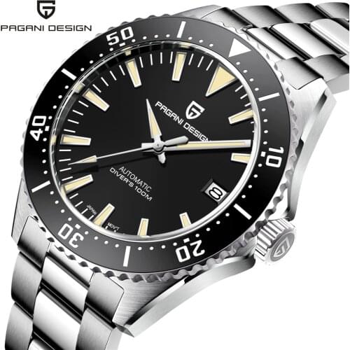 PAGANI DESIGN Luxury Brand Diving Men Military Sport Watches Mens Automatic Mechanical Clock 100M Waterproof Wrist Watch Reloj