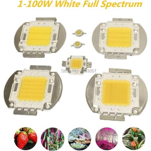High Power LED COB chip 1W 3W 5W 10W 20W 30W 50W 100W380-840nm Plant Lamp White Full spectrum light Aquarium lamp Aquatic growth