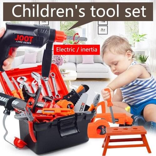 Kids Toolbox Kit Educational Toys Simulation Repair Tools Toys Drill Plastic Game Learning Engineering Puzzle Toys Gifts For Boy