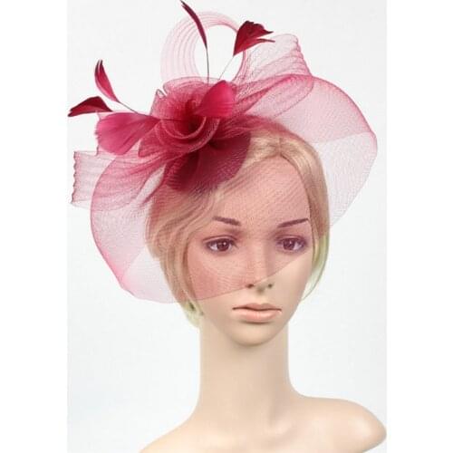 Women Fascinator Headpiece Hair Clip Wedding Ladies Day Races Wedding Party Bridal Tiara Bride Hair Band Party Wedding Headpiece