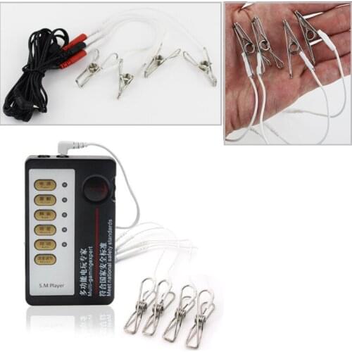 Electrical Stimulation Labia Clip Electric Shock Nipple Clamps Breast Massager E-stim Clitoris Clip Sex Game Unisex Bdsm Sex Toy