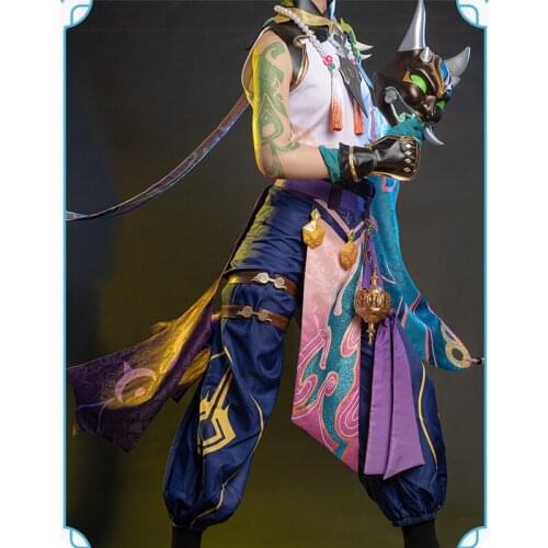 Anime Genshin Impact Xiao Cosplay Costume Carnival Halloween Party Performance Outfit Game Suit Uniform Drop Ship