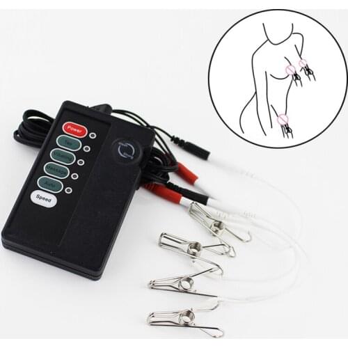 Bdsm Electric Shock Nipple Clamps Breast Massager Electrical Stimulation Clitoris Clip E-stim Labia Clip Sex Game Adult Sex Toys