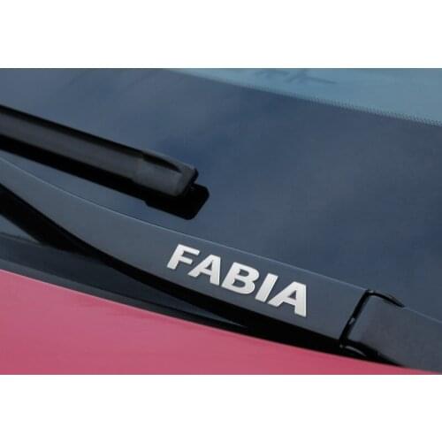 Metal emblem Auto Decor Decals Reflective Car Window Wiper Stickers For Skoda Fabia Octavia Kodiaq Superb Karoq Car Accessories