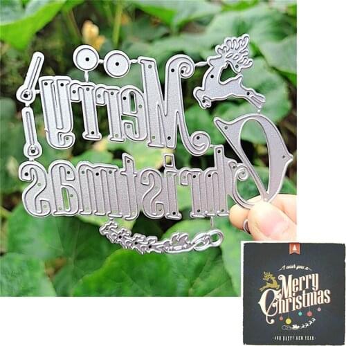 Suitable for Christmas metal cutting mold and scrapbook album DIY greeting card making creative words Merry Christmas 2020 NEW
