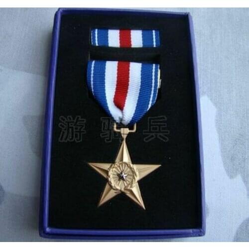 US Metal Badge Silver Star Badge Military Store