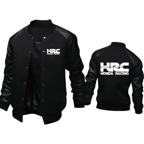 Spring Autumn Fashion Mens pullover HRC race motorcycle Car Logo printing high quality Cotton Mens pullover Zip Jacket Wear