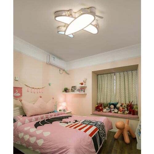 Cartoon Nordic aircraft ceiling lights childrens room lamps boy LED plane shade light bedroom ceiling lamps lighting fixtures