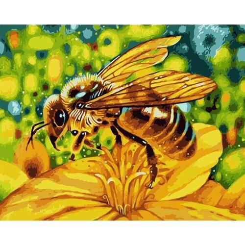 DIY Painting By Numbers animal bee Scenery Drawing On Canvas HandPainted Painting Art Gift DIY Home Decoration