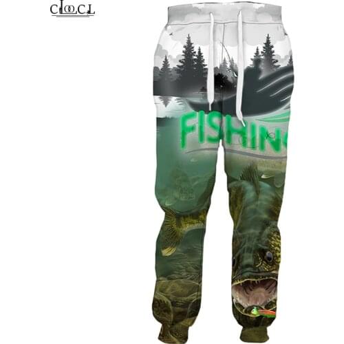 HX Newest Popular Animals Fishing 3D Print Trousers Men Women Popular Streetwear Fashion Harajuku Casual Pant Drop Shipping