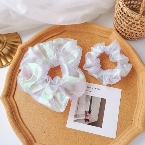 Mermaid Large Intestine Circle Hair Circle Fashion Girl Korean Fashion Ins Ball Head Rope Fairy Hair Circle Hair Accessories