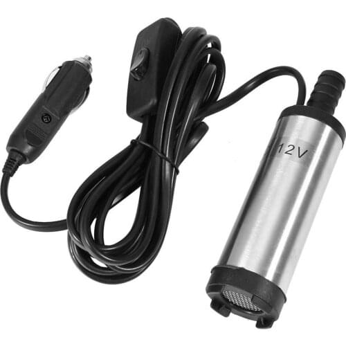 Portable Mini 12V DC Electric Submersible Pump For Pumping Diesel Oil Water Aluminum Alloy Shell 12L/min 38mm Fuel Transfer Pump