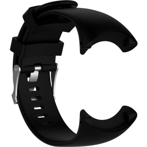 Watchband Silicone Replacement Wrist Band Strap for Suunto Core All Black Sports Watch