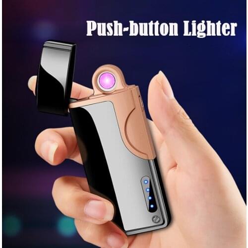 Zinc Alloy USB Rechargeable Electric Lighter Cool Sexy Windproof Flameless Candle Lighters Smoking Accessories
