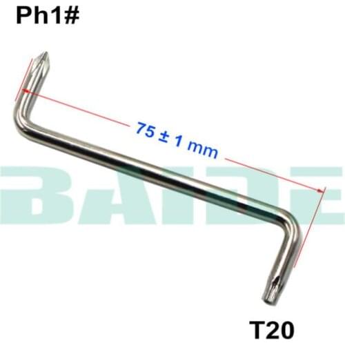 T20 / Phillips PH1# Screwdriver Without Hole Z Screwdrivers Tool for Auto Fender of Car 1000pcs/lot