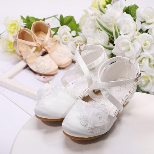 High-heeled Performance Girls Fashion Party Shoes Princess flower Dress Student Dance Shoes Children Sandals