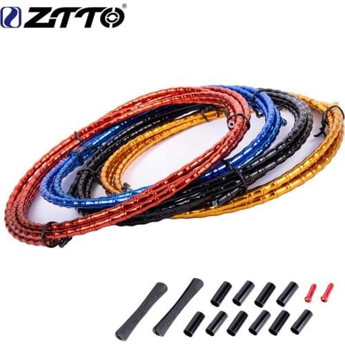 1.8m Bicycle Cable Housing Derailleur Shifting Tube On For MTB Road Bike Derailleur Brake CNC Fish Bone Wire Line Aluminum Alloy