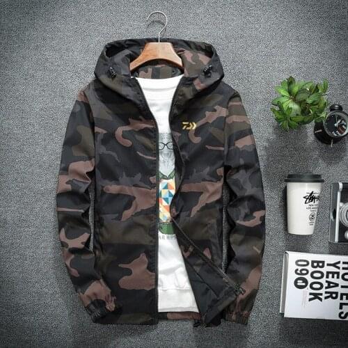 Camouflage Windbreaker Fishing Jacket 2020 DAIWA Fishing Clothes Fish Shirt Breathable Perspiration Quick Dry Sports Fishing
