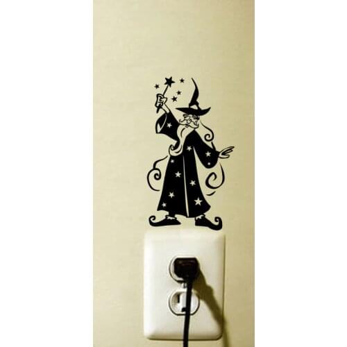 Wizard Magic Merlin Spell Decor Fashion Vinyl Wall Decals Light Switch Stickers 5WS1207