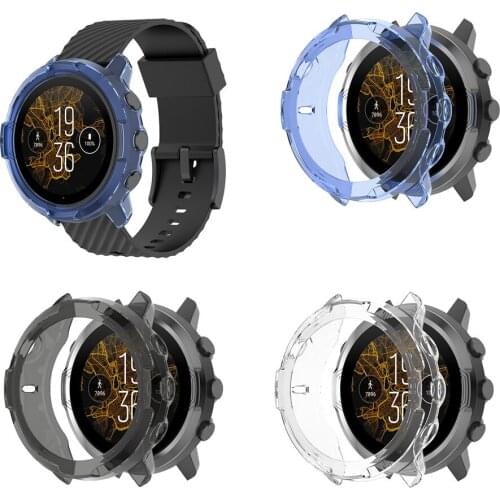 TPU Protective Case Anti-scratch Watch Screen Skin Cover Clear Frame for Suunto7 Accessories