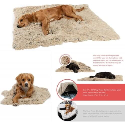 Winter Pet Dog Mat Fluffy Plush Comfortable Washable Kennel Deep Sleep Can Cover Lightly And Soft Puppy Cat Nest Sleeping Pad