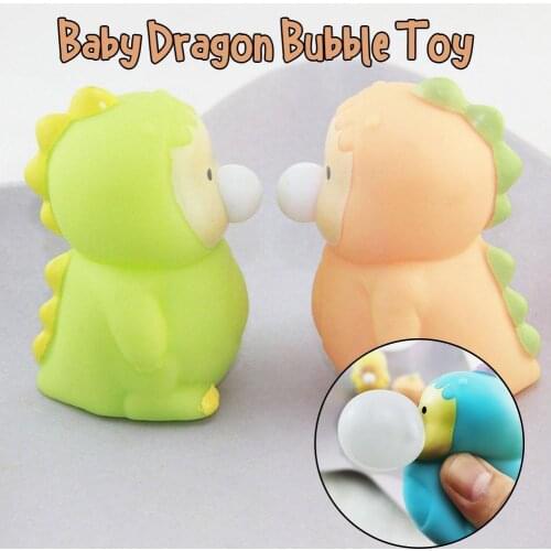 Anti-stress Squishy Dragon Spit Bubbles-Toy Stress Jokes Vent Relief Gift Rising Squshy Antistress Toy Slow Squish 1pcs