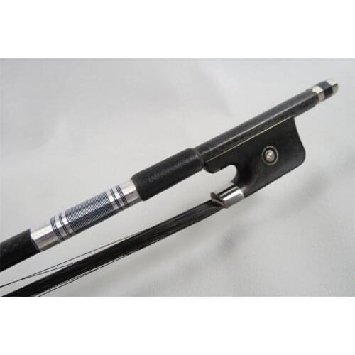 1pcs Best powerful plaid black Carbon fiber viola bow 4/4,black Horsehair