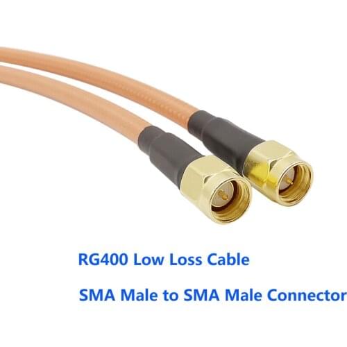 1Pcs SMA Male To SMA Male Plug Connector Double SMA-J RG400 RF Pigtail Low Loss Coaxial Cable Wire Adapter for Antenna Lighting