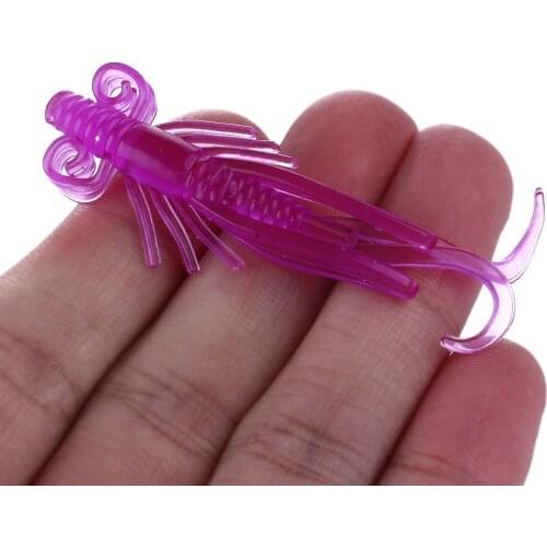 10PCS/Bag Fishing Soft Bait60mm Wobbler Artificial Bait Shrimp odor With salt Rubber Bass Fishing Lure Crankbait Swimbait Lures