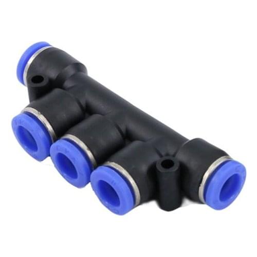 10PCS PK4 PK6 PK8 PK10 PK12 Tube O/D 4mm-12mm Five Way Plastic Pneumatic Quick Connector Push In Fitting