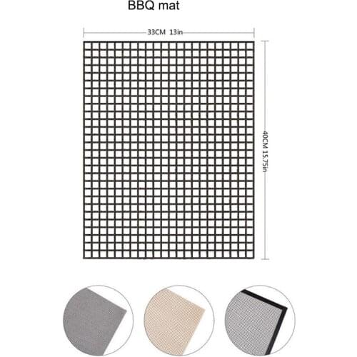 2pcs/lot Non-stick Barbecue Mesh Mat Reusable Heat Resistance BBQ Baking Net Pad Glass Fiber Grilling Sheet 40*33cm BBQ Liner