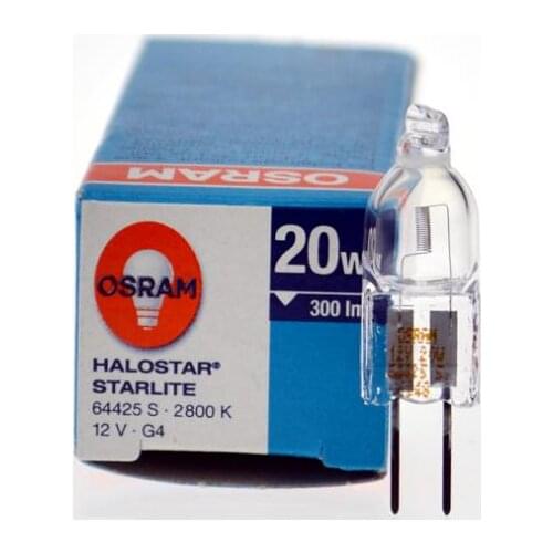 2pcs OS 64425 S 12V20W lamp 12V 20W G4 4000 hours halogen bulb HALOSTAR STARLITE 2800K 300LM UV filter