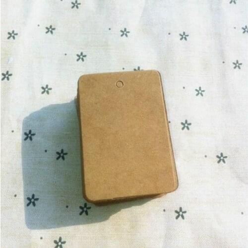 3.5* 5 Cm White Black Kraft Paper Rectangle Cardboard Label Clothing Garment Tags Words Of Blank Paper Id Card 400 Pcs/lot