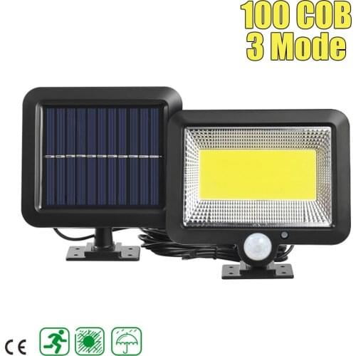 3 Modes 56/100/120 LEDs Solar Light PIR Motion Sensor Solar Recharge Wall Lamp Outdoor Waterproof Street Lights For Garden Porch