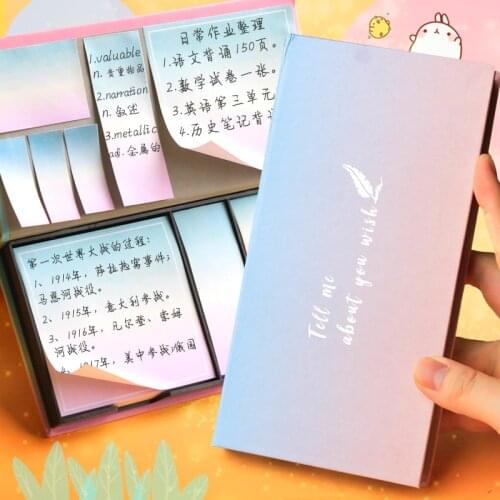 480 Sheets/box Notes Index Memo Pad Stickers Bookmarks Cute Scheduler Paper Stickers Notepad Diary