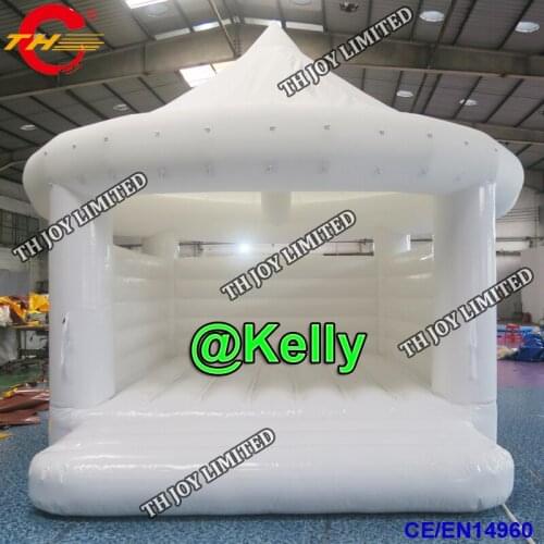 4x4m/5x4m/5x5m white inflatable wedding bouncer for sale, commercial grade durable inflatable bouncy castles, kids air jumper
