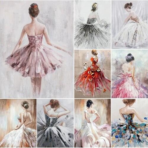 5D Diamond Embroidery Ballet Woman Full DIY Square Diamond Painting Portrait Picture Of Rhinestones Mosaic Wall Decor Gift