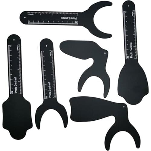 6pcs Photo Contrast Occlusal Intraoral Board or Oral Cheek Plate Photography Orthodontic for Dental Teeth Whitening