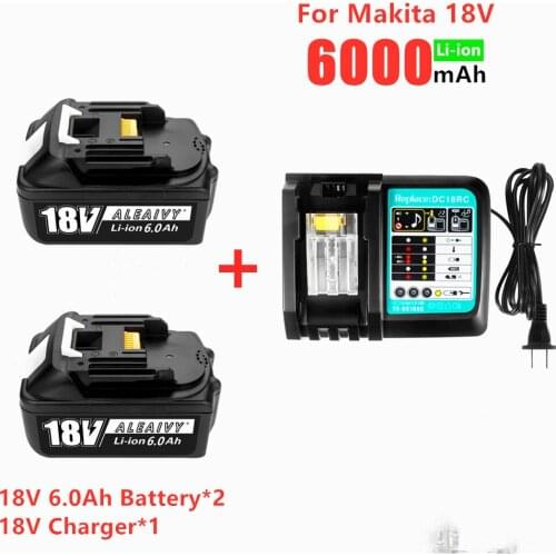 Bonacell BL1860 Rechargeable Battery 18 V 6000mAh Lithium ion for Makita 18v Battery BL1840 BL1850 BL1830 BL1860B LXT 400 L70