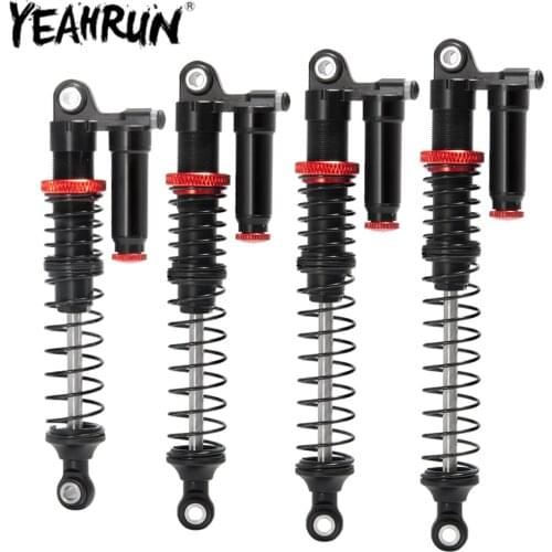 YEAHRUN 4PCS RC Piggyback Shock Absorber Metal Damper 90/100/110/120mm for 1:10 Axial SCX10 WRAITH TRX4 RC Rock Crawlers