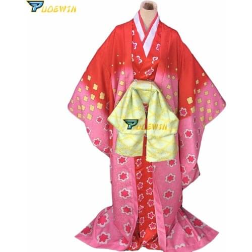 Anime Wano Country Kozuki Hiyori Kimono Cosplay Costume