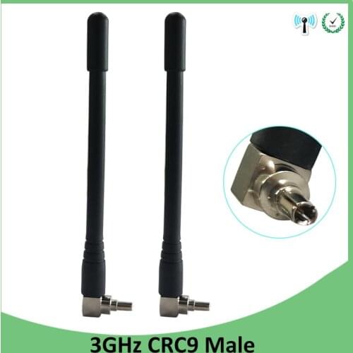 2pcs 3G 4G LTE antenna 3dbi with CRC9 plug connector antena 1920-2670 Mhz FOR wireless 4G modem lte repeater antenne antennas