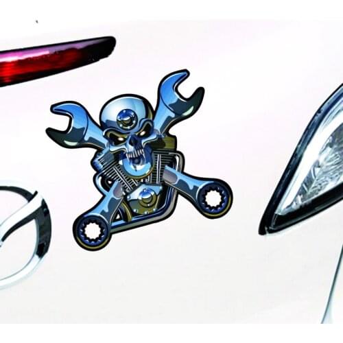 Aliauto Car Accessories Screw Funny Skull Sticker & Decal for Toyota Proda Corolla 2014 Auris Camry Verso Hilux Tundra Nissan