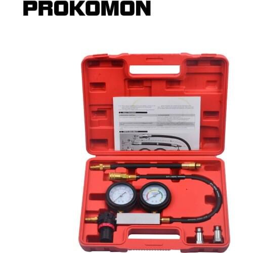 Petrol Engine Cylinder Leak Down Tester Compression Leakage Detector Kit Set