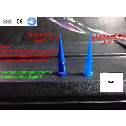 Free Shipping 5000 pcs/lot 22GA Blue TT High Density Polyethylene UV Smoothflow Taper Tip for Tip Fluid Dispensing Needle