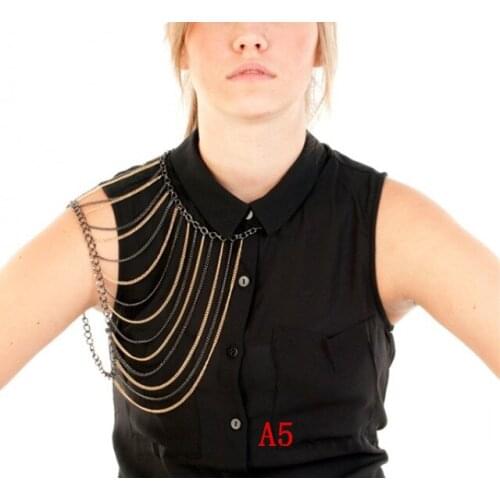 FREE SHIPPING STYLE A5 GOLD AND GRAY PLATED CHAIN SINGLE SHOULDER CHAIN JEWELRY
