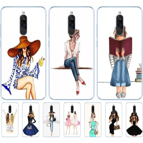 Case For redmi 8a 8 Case redmi note 8 9 PRO 8T 9S Case For xiaomi mi NOTE 10 PRO 9 lite POCO F2 Pro Love Dress Shopping Girl
