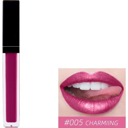 Black Matt Finish Pearl Lip Glaze