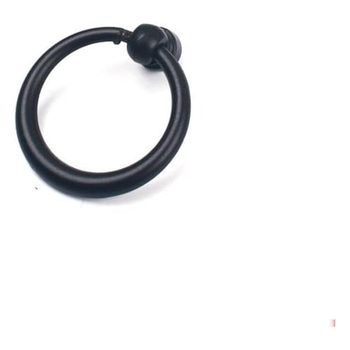 Black Matte Retro Circle Of European And American Style Antique Cabinet Drawer Handle Simple Wardrobe Door(Diameter:39mm)