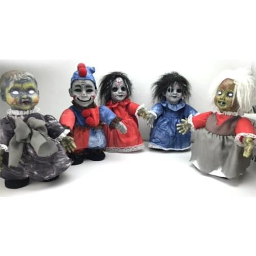 Freaky Doll Halloween Scary Ghost Festival Toys Plush Toys Electric Walking Dead Ghosts Halloween Explosions Horrible Ghost Doll